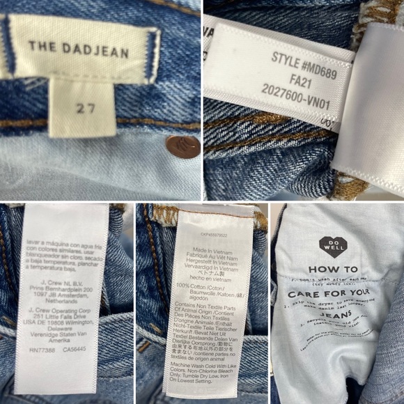 Madewell The Dadjean Duane Wash Ripped Edition Dad Jeans 90s Vintage Inspired 27 - Picture 14 of 16